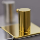 Handdukskrok Base 220 2-Krok - Polerad Mässing