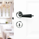 Dörrhandtag Balder - Krom/Svart Trä