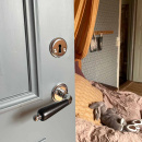 Dörrhandtag Balder - Krom/Svart Trä