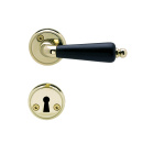 Dörrhandtag Balder - Mässing/Svart Trä