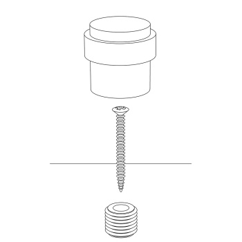 Dörrstopp Helix - Mässing