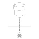 Dörrstopp Helix Stripe - Mässing