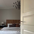 Dörrhandtag Kastrup - Rostfritt Stål Finish/Läderlindat Brun