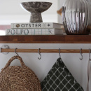 Köksreling Aveny - 600mm -  Komplett - Ek/Borstad Rostfritt 