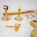 Förlängningsstång Aveny - 600mm - Polerad Obehandlad Mässing