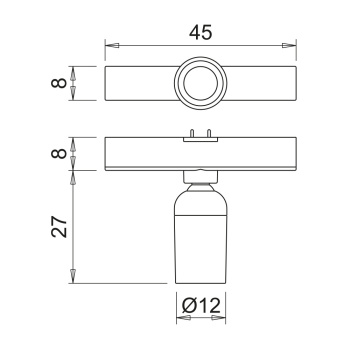 LED-Spot Magy R 24V/1W 2700K - Svart