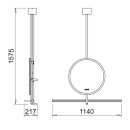 Badrumsspegel IO med belysning & hylla - Svart