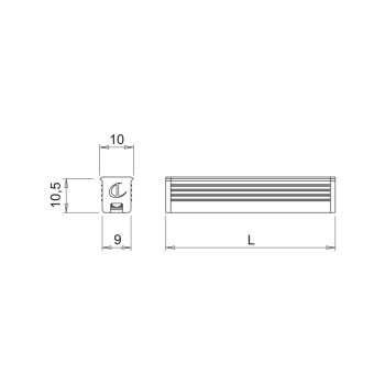 LED-profil Apex - Opal