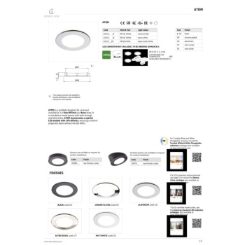 LED-spot Atom D-M - Rostfri look