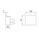 Monteringsclips Nexus utanpåliggande 3-pack