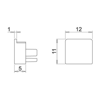 Monteringsclips Nexus utanpåliggande 3-pack