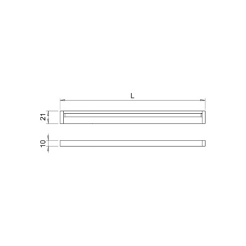 LED-Profil Blade - 2000mm - Mattsvart