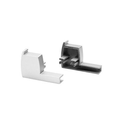 Ändavslut Tuby - Aluminium - 2-pack i gruppen Belysning / Visa all belysning / Transformator & Tillbehör hos Beslag Online (973787)