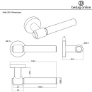 Dörrhandtag Helix 200 Plain - Svart