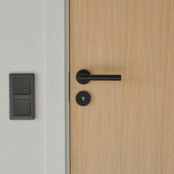 Dörrhandtag Helix 200 Plain - Svart