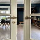 Dörrhandtag Helix 200 Stripe - Antik Brons