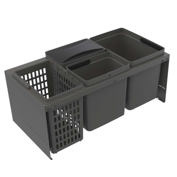 Källsortering - Cube Compact Eco - Mörkgrå