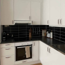 Handtag 1353 - Förnicklad/Läder Brun