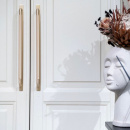 Handtag Helix/Bricka - Mässing