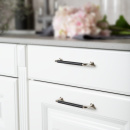 Handtag 1353 - Polerad Mässing/Lädersvept Brun