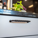 Handtag 1353 - Mattsvart/Läder Svart