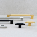 Handtag Arpa - Borstad Mässing