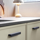 Handtag Elan - Borstad Svart