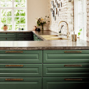 Handtag Manor/Bricka - Antik Mässing