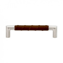 Handtag Norma 12 - Rostfritt Stål/Brunt Läder