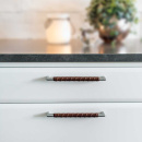 Handtag Norma 12 - Rostfritt Stål/Brunt Läder