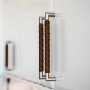 Handtag Norma 12 - Rostfritt Stål/Brunt Läder