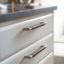 Handtag Norma 12 - Rostfritt Stål/Brunt Läder