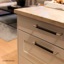 Handtag Norma 12 - Rostfritt Stål/Brunt Läder