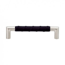 Handtag Norma 12 - Rostfritt Stål Finish/Svart Läder