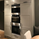 Handtag Norma 12 - Rostfritt Stål Finish/Svart Läder