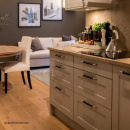 Handtag Norma 12 - Rostfritt Stål Finish/Svart Läder