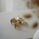 Knopp Sture - Borstad Obehandlad Mässing