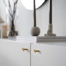 Knopp Sture - Borstad Obehandlad Mässing