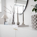 Knopp Sture - Borstad Obehandlad Mässing