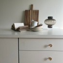 Knopp Sture - Borstad Obehandlad Mässing